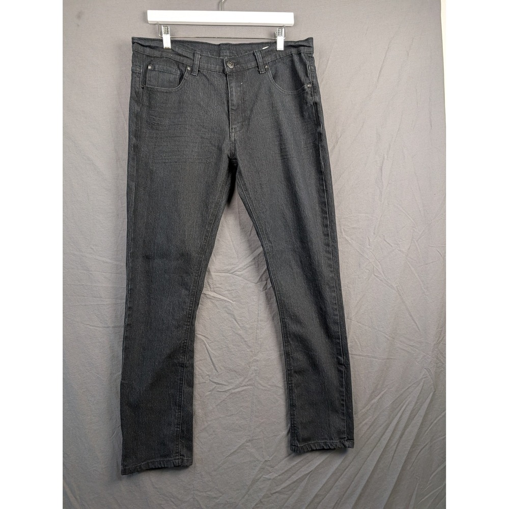 Six Lincoln Men's Slim Fit Stretch Jeans Black Size 34x32